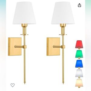 Wall Light Battery Operated Sconce Set Of 2